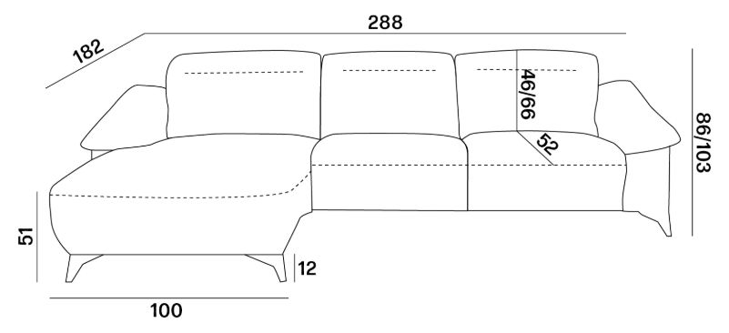 Kompaktowy narożnik z elektrycznym podnóżkiem i systemem relaks GRECO 2 5