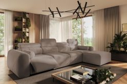 Narożnik 5 modułów z elektrycznym podnóżkiem rozkładany do spania