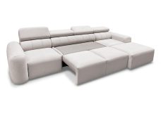 Narożnik 5 modułów z elektrycznym podnóżkiem z funkcją spania AMADEUSZ 12 MIX 3