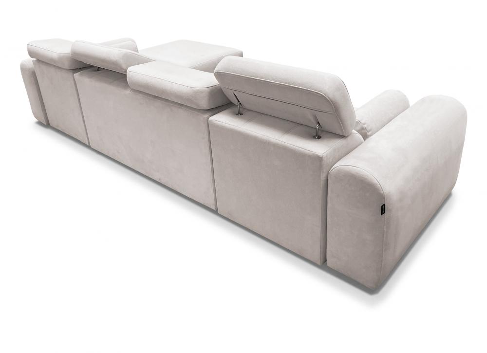 Narożnik 5 modułów z elektrycznym podnóżkiem z funkcją spania AMADEUSZ 12 MIX 4