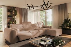 Narożnik premium z podnóżkiem sterowanym elektrycznie z funkcją spania