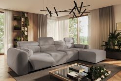 Narożnik 5 modułowy z elektrycznym podnóżkiem rozkładany do spania codziennego