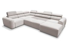 Narożnik U siedmioosobowy z elektrycznym podnóżkiem z funkcją spania AMADEUSZ 8 MIX 4