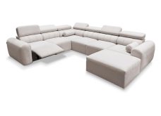Narożnik U siedmioosobowy z elektrycznym podnóżkiem z funkcją spania AMADEUSZ 8 MIX 2