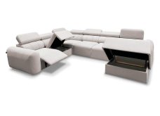 Narożnik U siedmioosobowy z elektrycznym podnóżkiem z funkcją spania AMADEUSZ 8 MIX 3