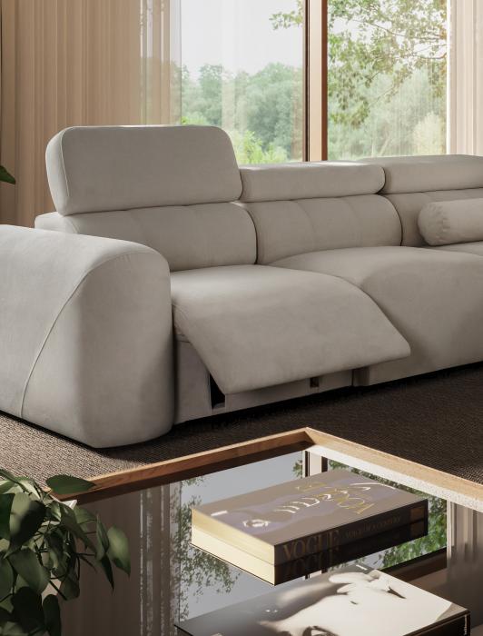 Narożnik U siedmioosobowy z elektrycznym podnóżkiem z funkcją spania AMADEUSZ 8 MIX 1