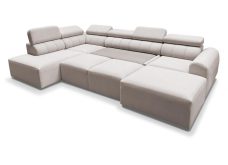 Narożnik U z dwoma pojemnikami funkcją spania AMADEUSZ 6 3