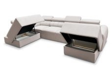 Narożnik U z dwoma pojemnikami funkcją spania AMADEUSZ 6 2