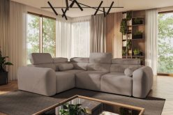 Przytulny narożnik z oparciem z dwóch stron z funkcją spania