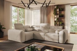 Ekskluzywny narożnik z oparciem z dwóch stron z funkcją spania