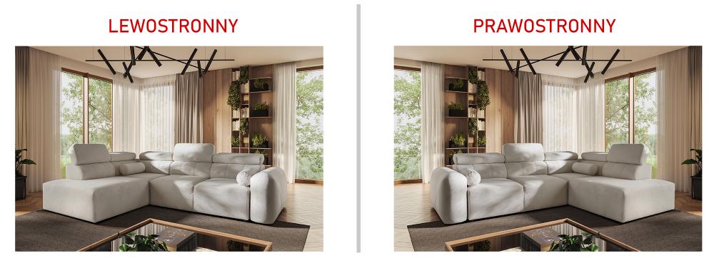 Niesymetryczny narożnik L z funkcją spania AMADEUSZ 7 8