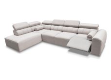 Sofa rogowa elektryczna z długim siedziskiem z fukncją spania AMADEUSZ 11 MIX 4