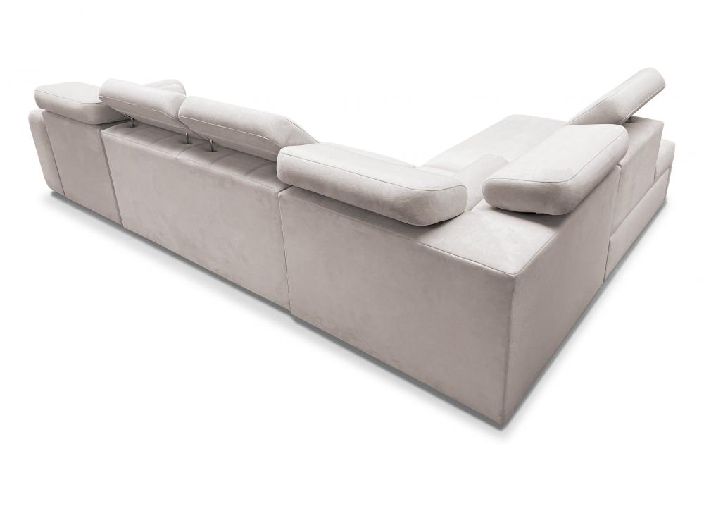 Sofa rogowa elektryczna z długim siedziskiem z fukncją spania AMADEUSZ 11 MIX 7