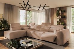 Premium narożnik elektryczny z długim siedziskiem z fukncją spania