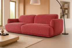 Modna sprężysta sofa sztruksowa na piance HR