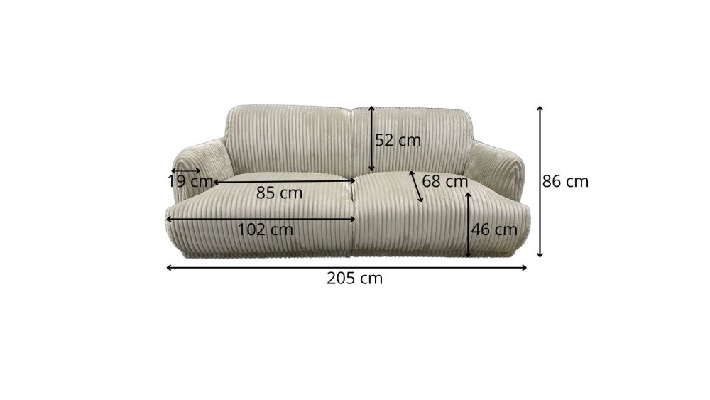 Sprężysta sofa do małego salonu na piance HR COSIMO 4