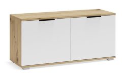 Tania szafka na buty dąb artisan biały