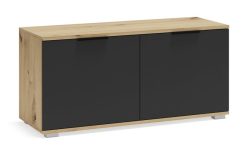 Tania szafka na buty dąb artisan czarny