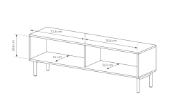 Szafka RTV 153 cm dekor dąb cremona TATJANA 4