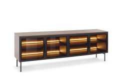 Szafka RTV 181 cm szerokości z led LUMENO 1