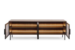 Szafka RTV 181 cm szerokości z led LUMENO 3