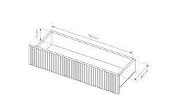 Szeroka komoda dekor 187 cm dąb cremona TATJANA 6
