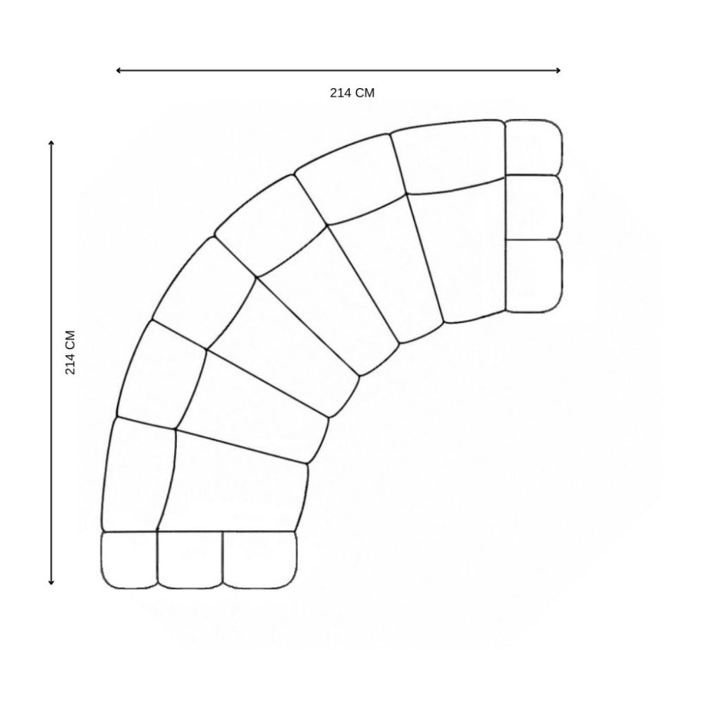 Sofa zaokrąglona AULA 6 2
