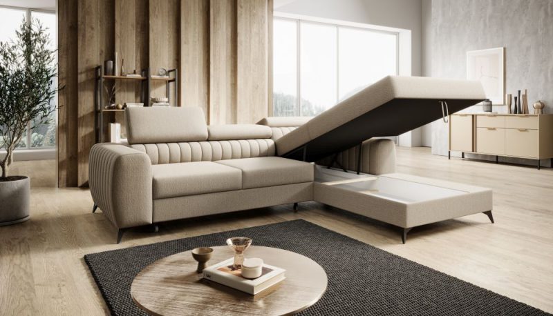 Tanie meblowanie domu z kanapą narożną