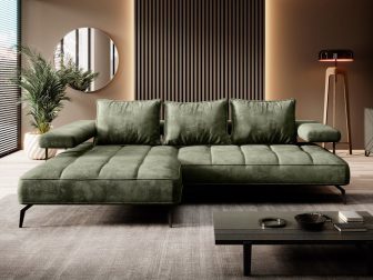 Awangardowa kanapa rogowa elektryczna do salonu