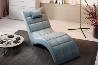 Ekskluzywny szezlon wypoczynkowy z przeszyciami