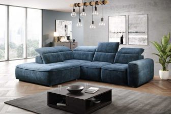 Ekskluzywna elektryczna kanapa narożna z funkcją spania
