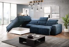 Elektryczna kanapa narożna z funkcją spania LORANO 2 1