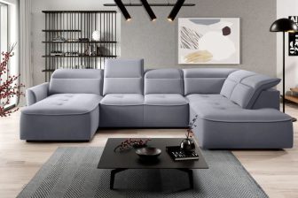 Ekskluzywna sofa rogowa w kształcie C