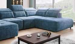 Elektryczna sofa w kształcie podkowy z funkcją spania LORANO 3 2