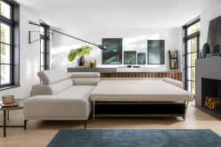 Kanapa narożna ze stelażem włoskim