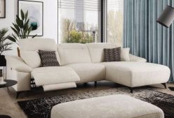 Narożnik z elektrycznym podnóżkiem z funkcją relaks