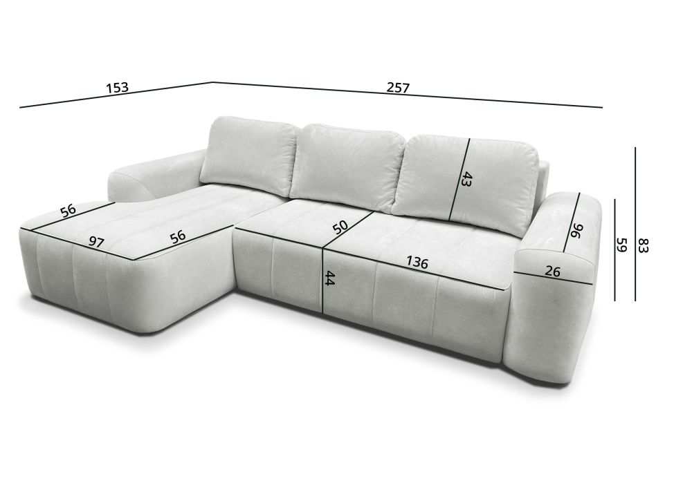 Narożnik rozkładany do spania MOLINA 1 7