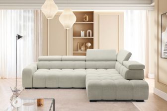 Narożnik z elektrycznie wysuwanym siedziskiem