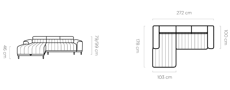 Narożnik z funkcją spania CORDOBA 1 6