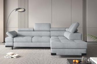 Ultranowoczesny narożnik z funkcją spania codziennego w stylu loftowym