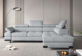 Ultranowoczesny narożnik z funkcją spania codziennego w stylu loftowym