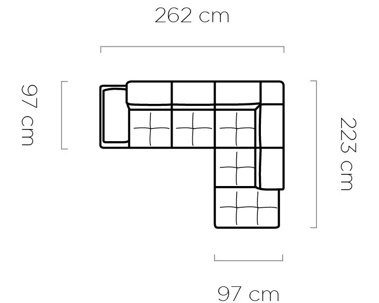 Narożnik nowoczesny z funkcją spania EVEREST 2 4