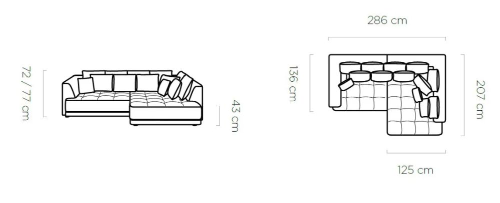 Prestiżowa kanapa rogowa rozsuwana elektrycznie IMPERA 6