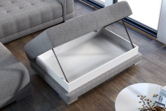 Ekskluzywna, duża pufa z pojemnikiem