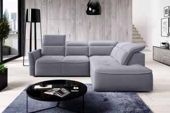 Luksusowa sofa narożna rozkładana elektrycznie do spania