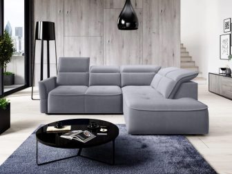 Luksusowa sofa narożna rozkładana elektrycznie do spania