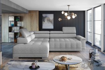 Ekskluzywna sofa rpogowa rozkładana elektrycznie