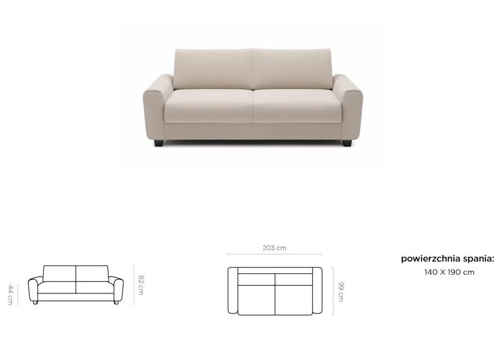 Sofa włoska do codziennego spania SIENA 2 3