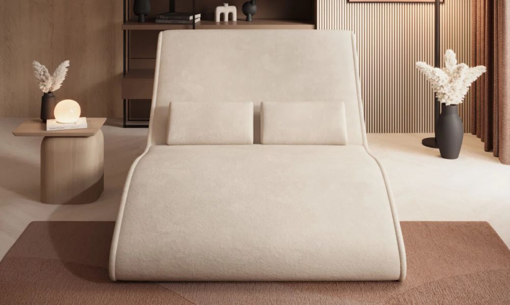 Szeroki szezlong dwuosobowy