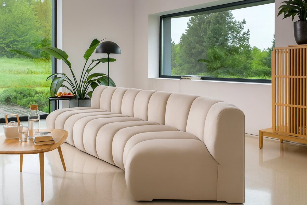 Ekskluzywna sofa modułowa z zakrętem